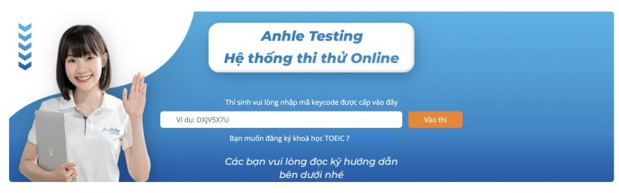 Wesite thi thử - Anhle Testing