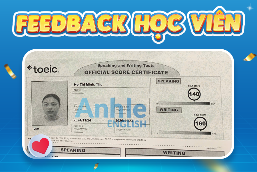Bạn Minh Thu | 300/400 Toeic