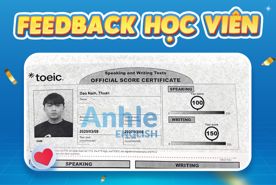 Bạn Nam Thuận | 250/400 Toeic