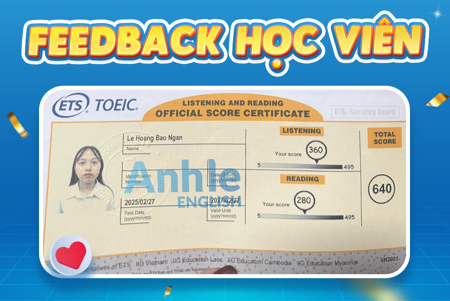 Bạn Bảo Ngân | 640 Toeic