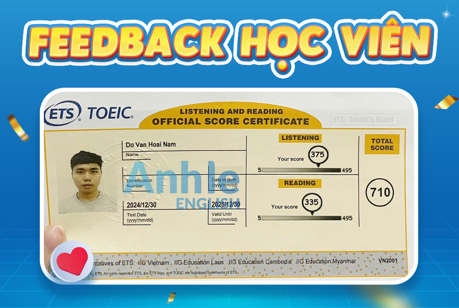 Bạn Hoài Nam | 710 Toeic