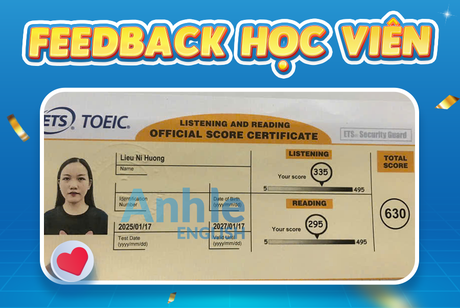 Bạn Ní Hương | 610 Toeic