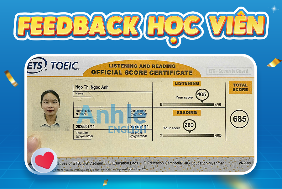 Bạn Ngọc Ánh | 685 Toeic
