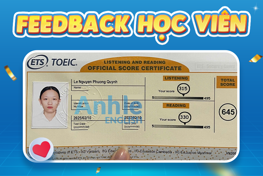 Bạn Phương Quỳnh | 645 Toeic