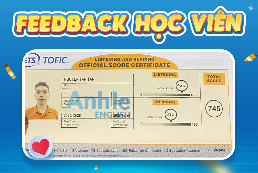Bạn Tấn Tân | 745 Toeic