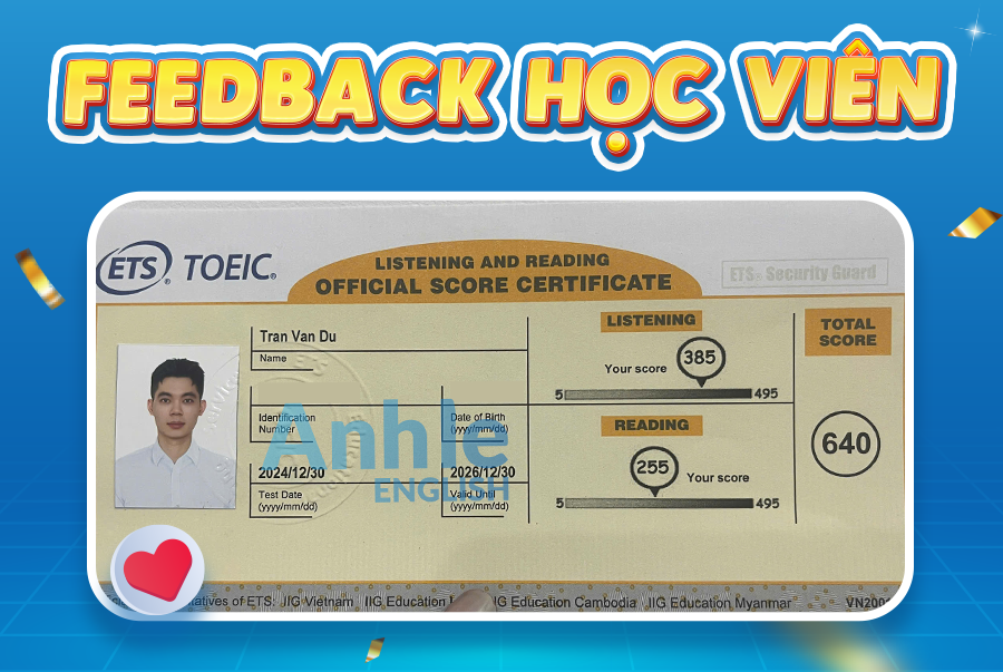 Bạn Văn Dư | 640 Toeic