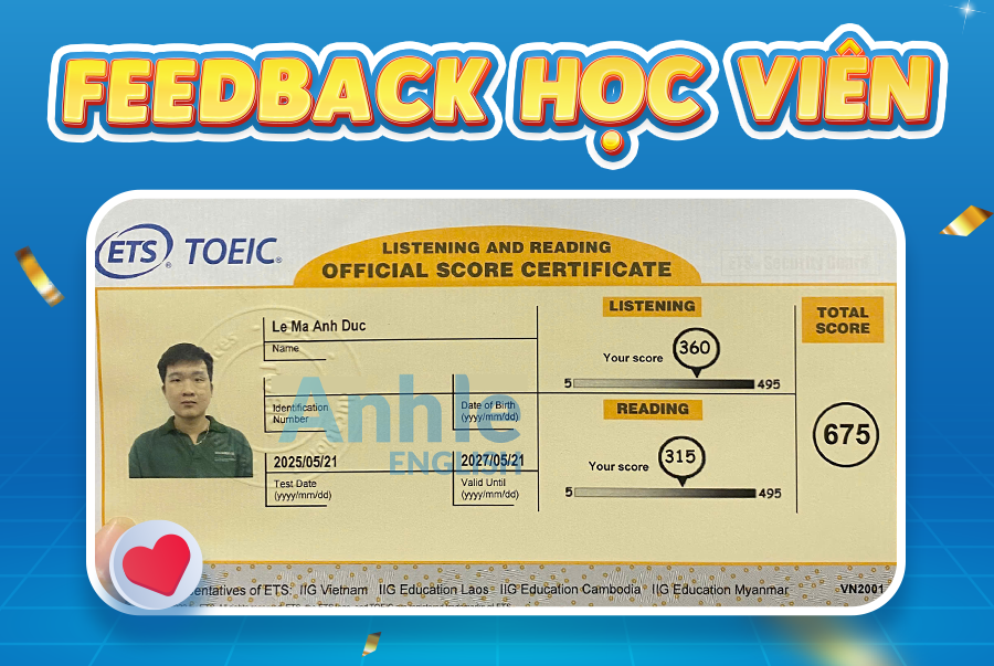 Bạn Anh Đức | 675 Toeic