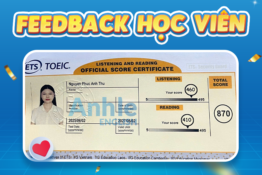 Bạn Anh Thư | 790 Toeic