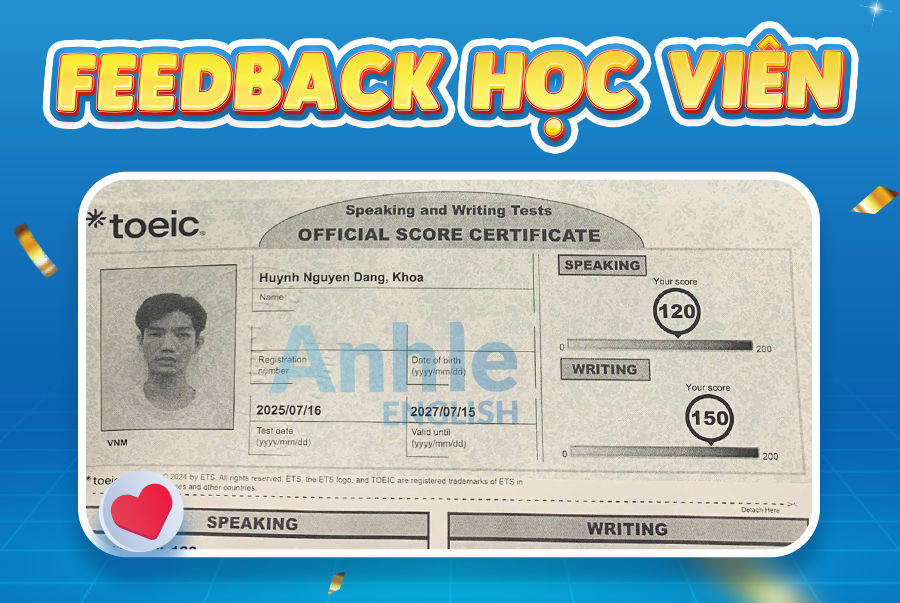 Bạn Đăng Khoa | 270/400 Toeic