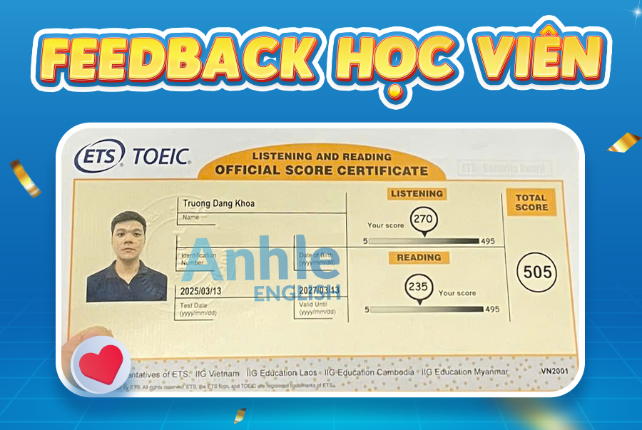 Bạn Đăng Khoa | 505 Toeic