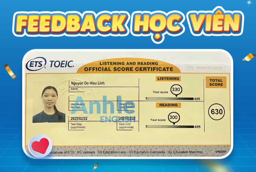 Bạn Hiếu Linh | 630 Toeic