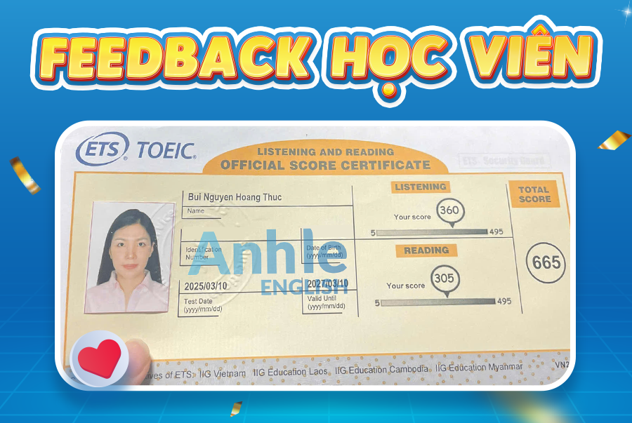 Bạn Hoàng Thục |665Toeic