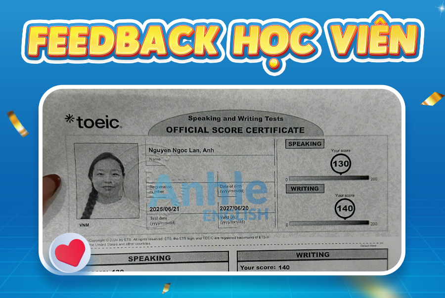 Bạn Lan Anh | 270/400 Toeic