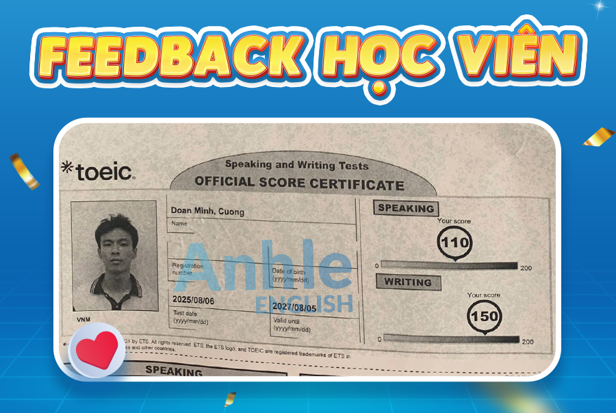Bạn Minh Cường | 260/400 Toeic