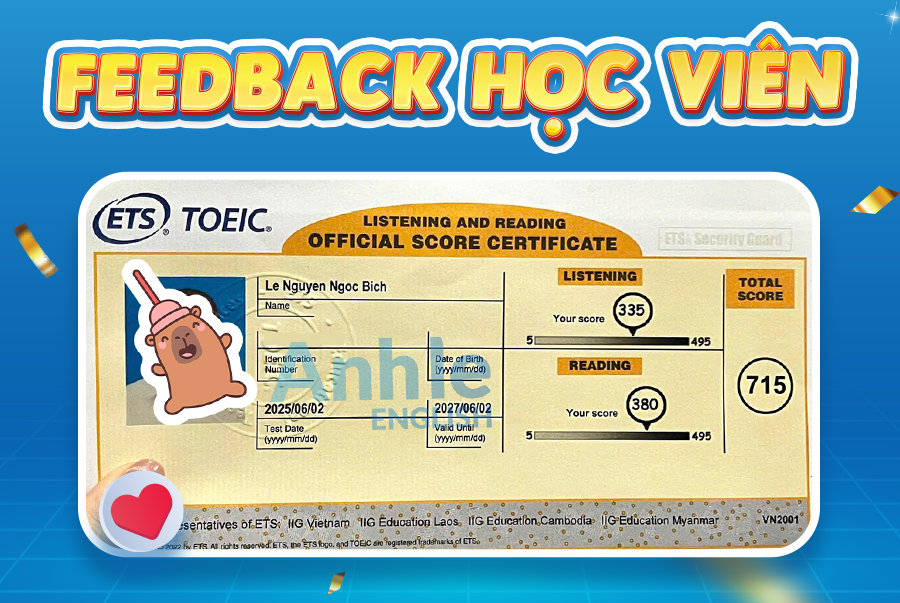 Bạn Ngọc Bích| 715 Toeic