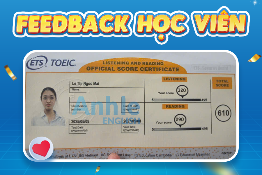 Bạn Ngọc Mai | 610 Toeic