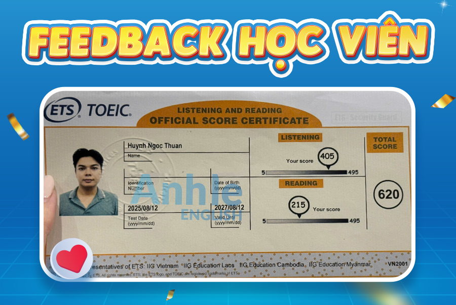 Bạn Ngọc Thuận | 620 Toeic