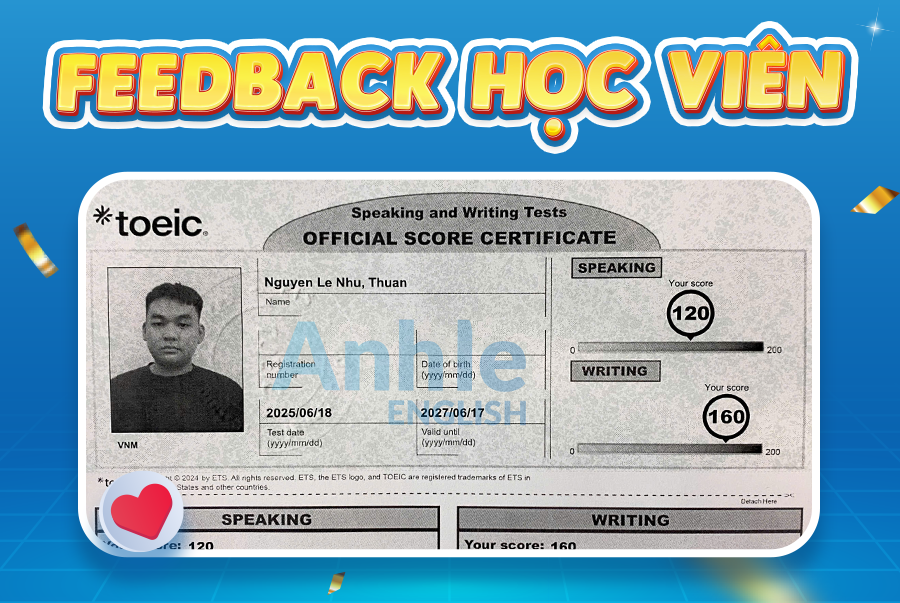 Bạn Như Thuận | 280/400 Toeic