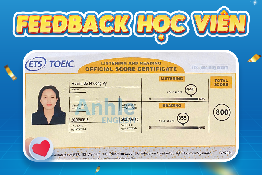 Bạn Phương Vy | 800 Toeic