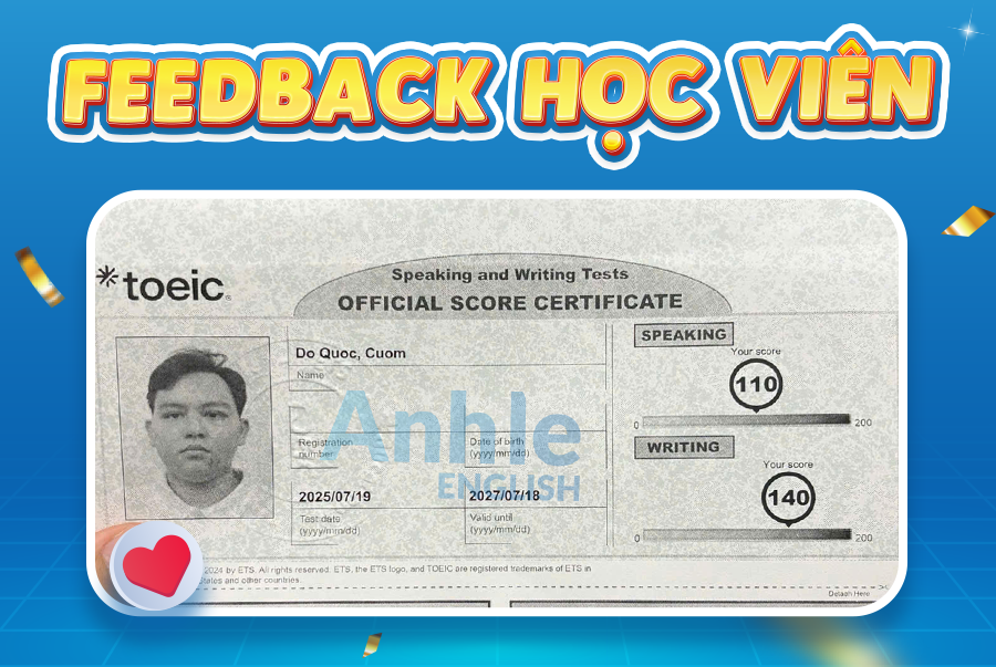 Bạn Quốc Cườm | 250/400 Toeic