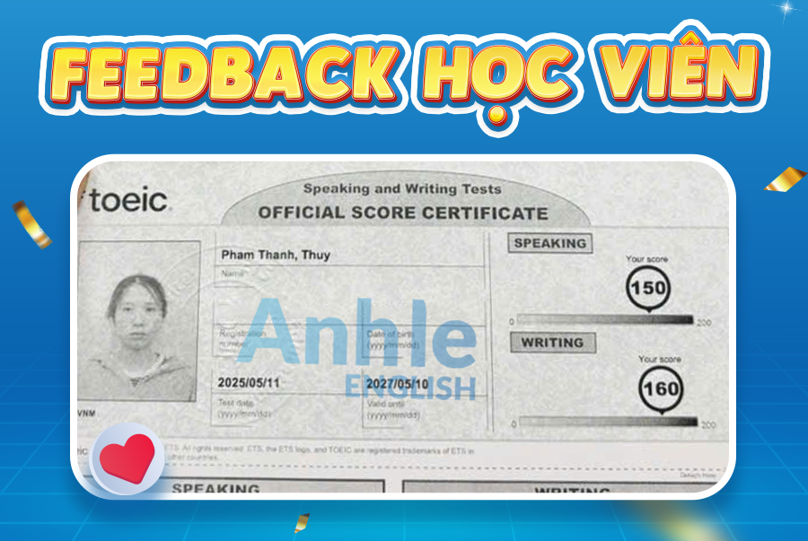 Bạn Thanh Thuỳ | 310/400 Toeic