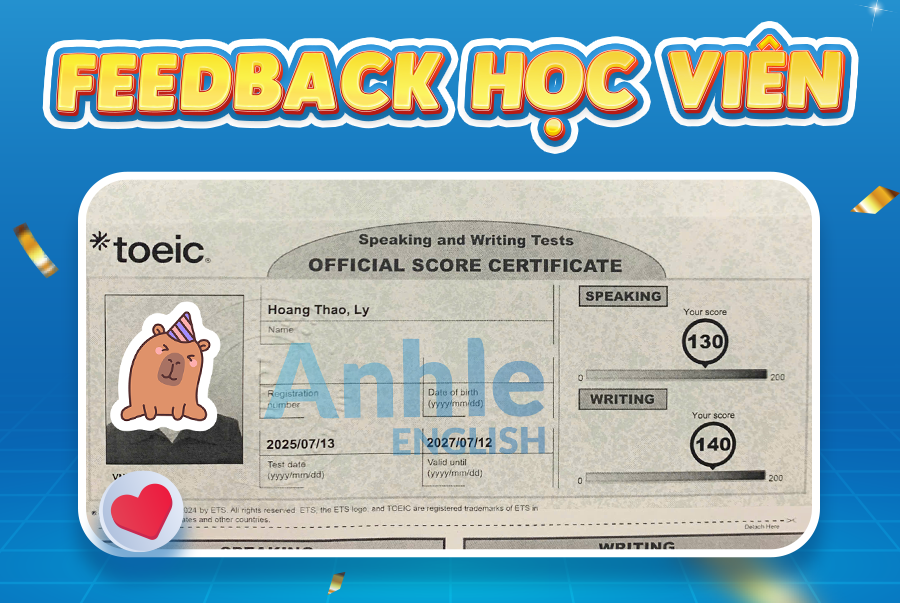 Bạn Thảo Ly | 270/400 Toeic