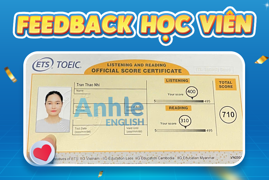 Bạn Thảo Nhi | 710 Toeic