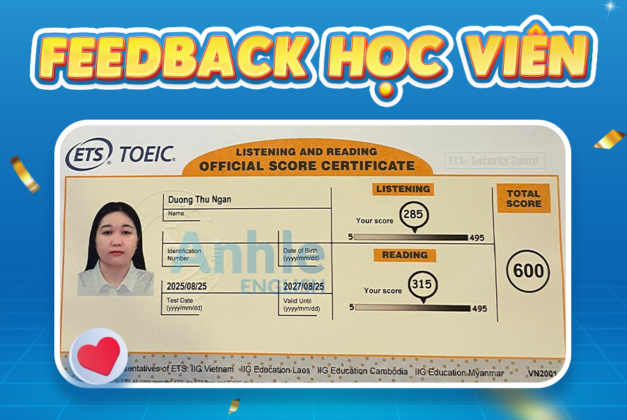Bạn Thu Ngân| 600 Toeic