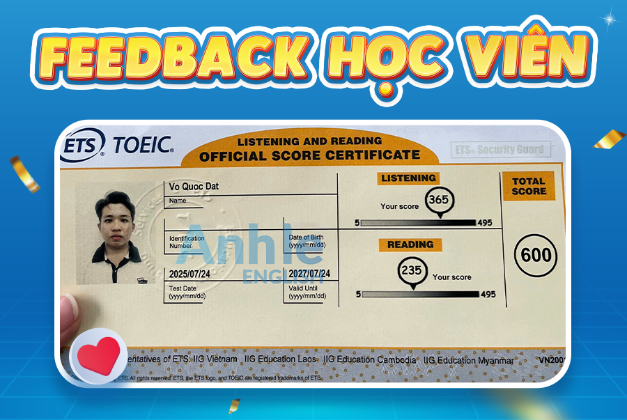 Bạn Quốc Đạt | 600 Toeic