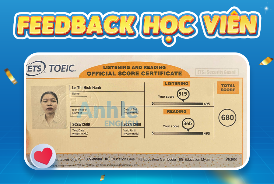 Bạn Bích Hạnh | 680 Toeic