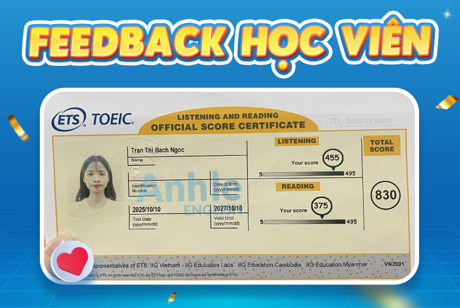 Bạn Bạch Ngọc | 830 Toeic