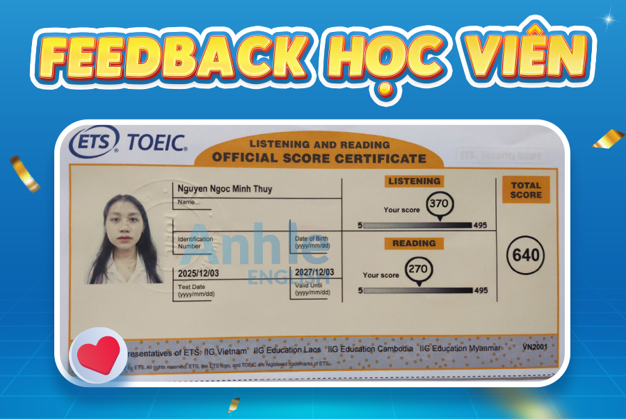 Bạn Minh Thuỳ | 640 Toeic