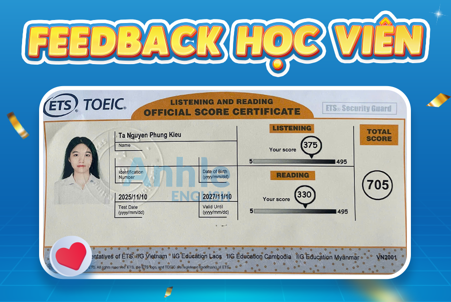 Bạn Phụng Kiều | 705 Toeic