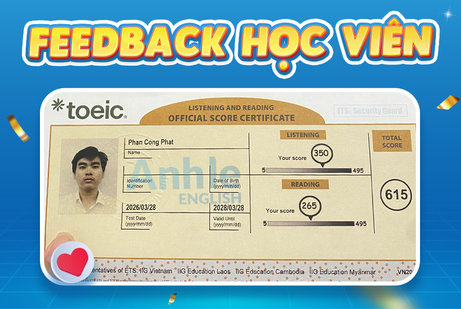 Bạn Công Phát | 615 Toeic