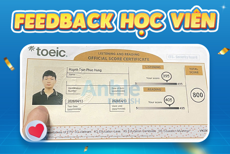 Bạn Phúc Hưng | 800 Toeic