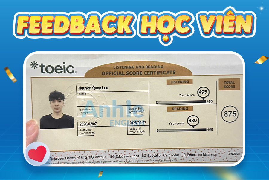 Bạn Quốc Lộc | 875 Toeic