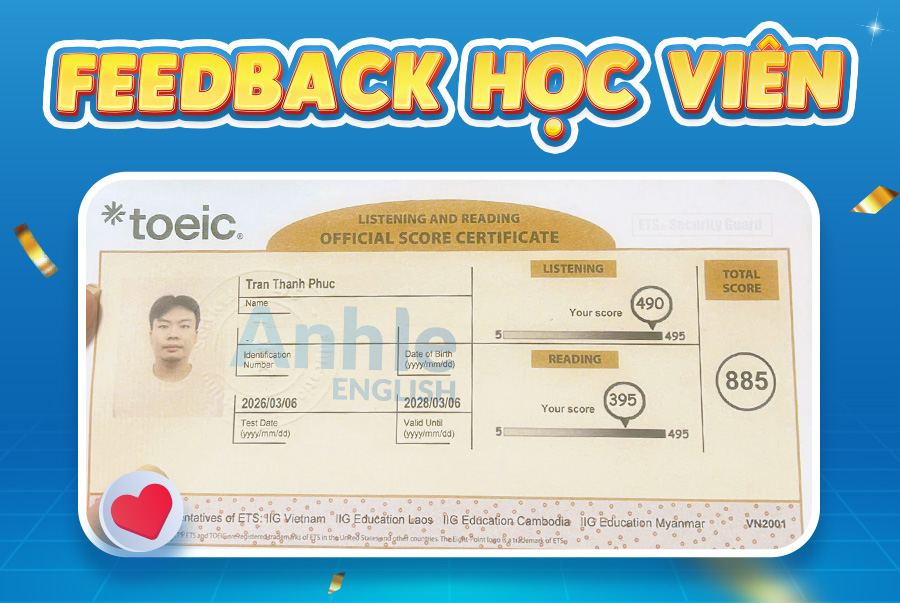 Bạn Thanh Phúc | 885 Toeic