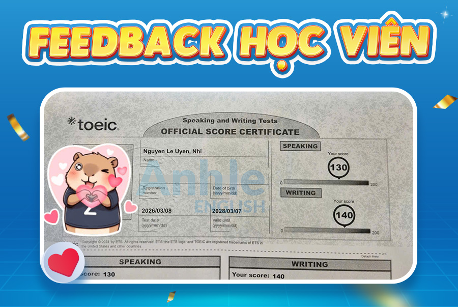Bạn Uyên Nhi | 240/400 Toeic