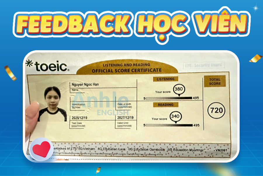 Bạn Ngọc Hân | 720 Toeic