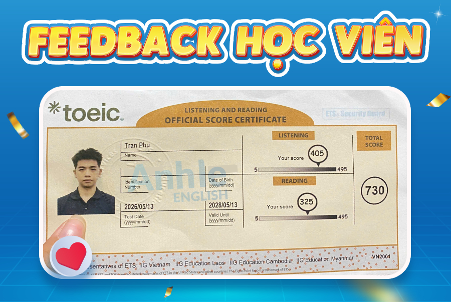 Bạn Trần Phú | 730 Toeic