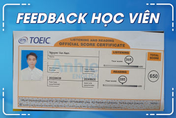 Bạn Nguyễn Văn Nam | 650 TOEIC