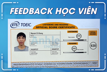 Bạn Nguyễn Di Khang | 630 TOEIC