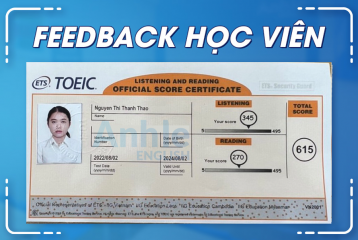 Bạn Nguyễn Thị Thanh Thảo |615 TOEIC