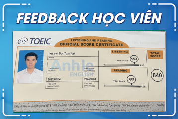 Bạn Nguyễn Đức Tuấn Anh | 840 TOEIC