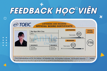 Bạn Ngô Ngọc Minh Châu | 775 TOEIC